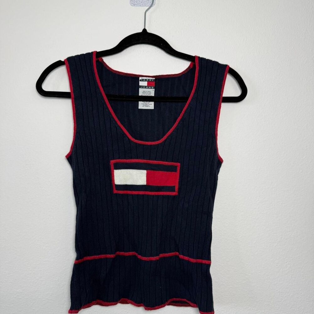 Tommy-hilfiger Women's Navy and Blue Top D18